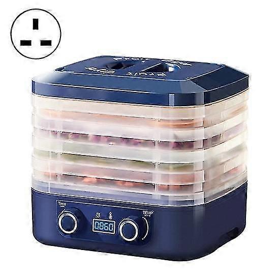 Food Dehydrator with Timer BPA-Free Large Capacity 5 Layers Temperature Adjustable Stackable Tray Plug Electric Food Preserver Machine