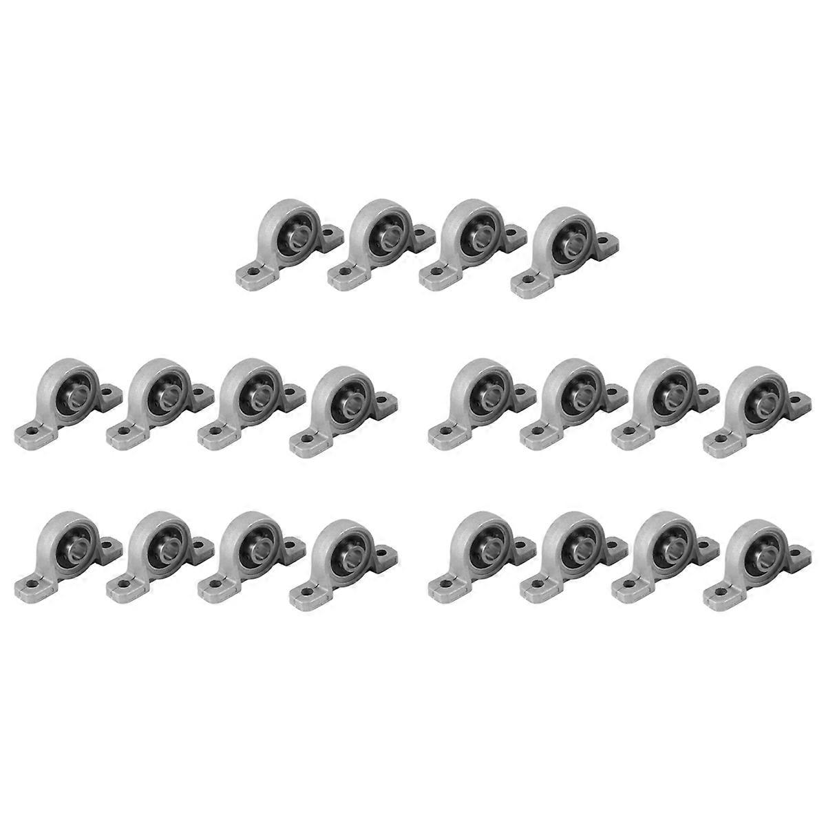 4Pcs KP08 Pillow Block Mounted Ball Bearing (8mm Bore) Zinc Alloy
