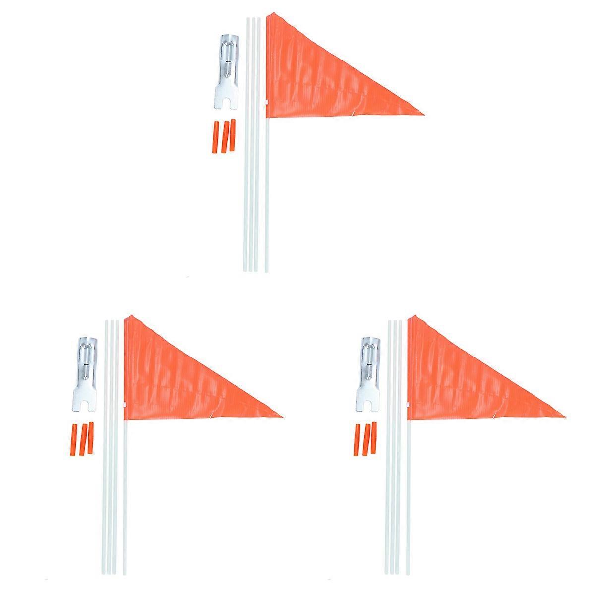 Safety Flag with Pole,6 Foot Adjustable High Visibility Bike Flag