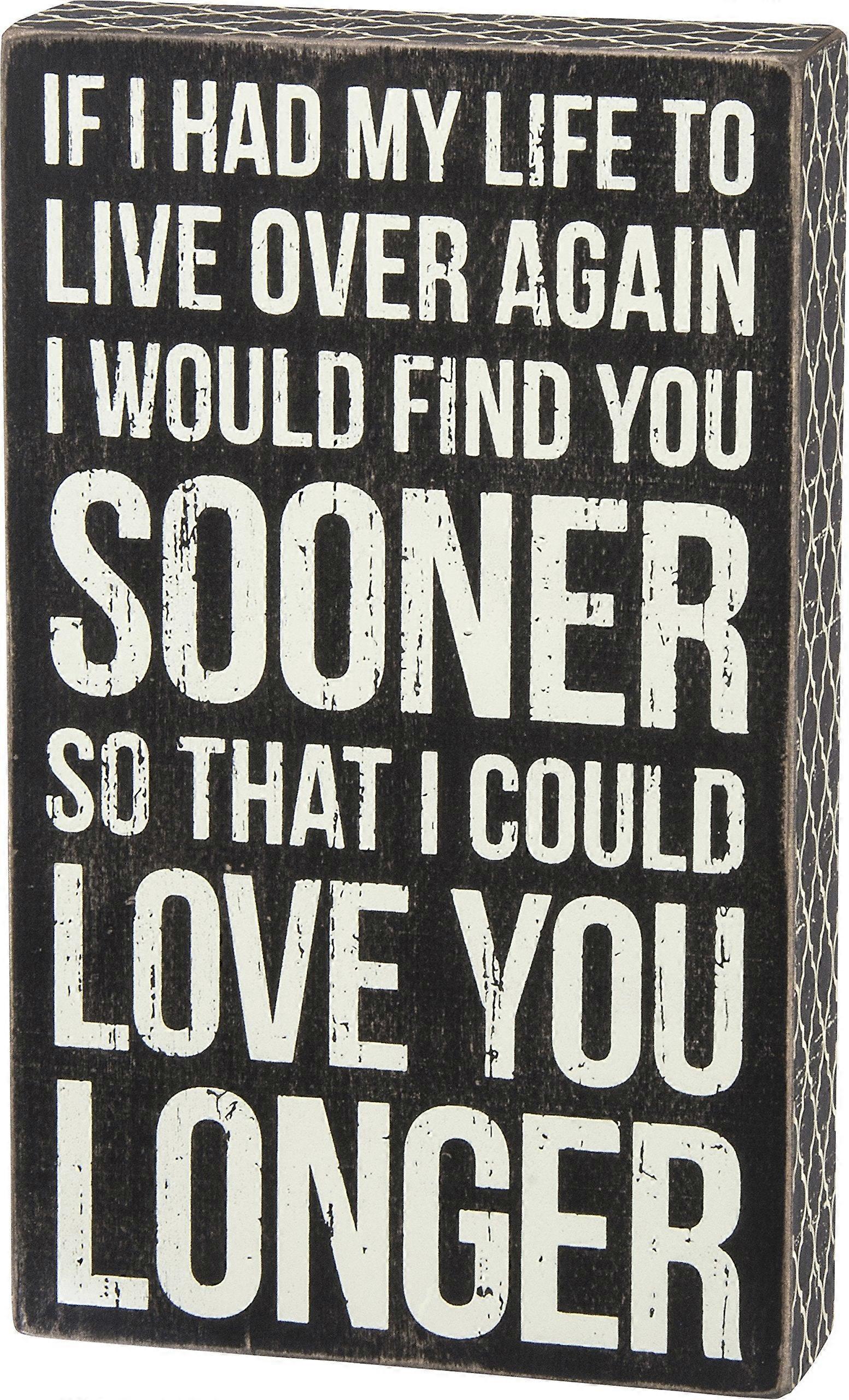Primitives By Kathy Classic Box Sign, I Could Love You Longer