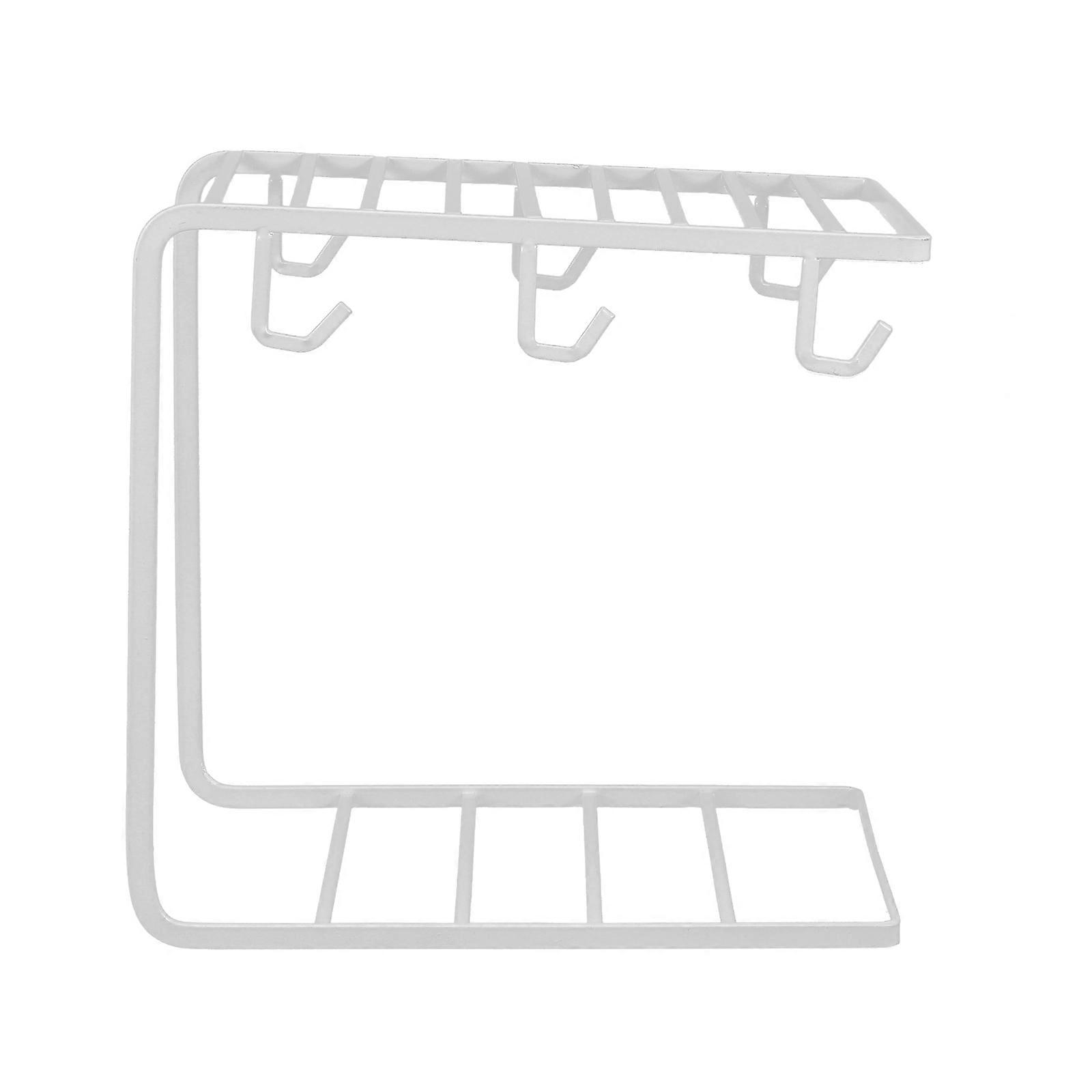 Coffee Cup Stand Iron Art Cup Holder Drain Rack Office Use Minimalist Style 21x16.5cm Water Draining 1Pack