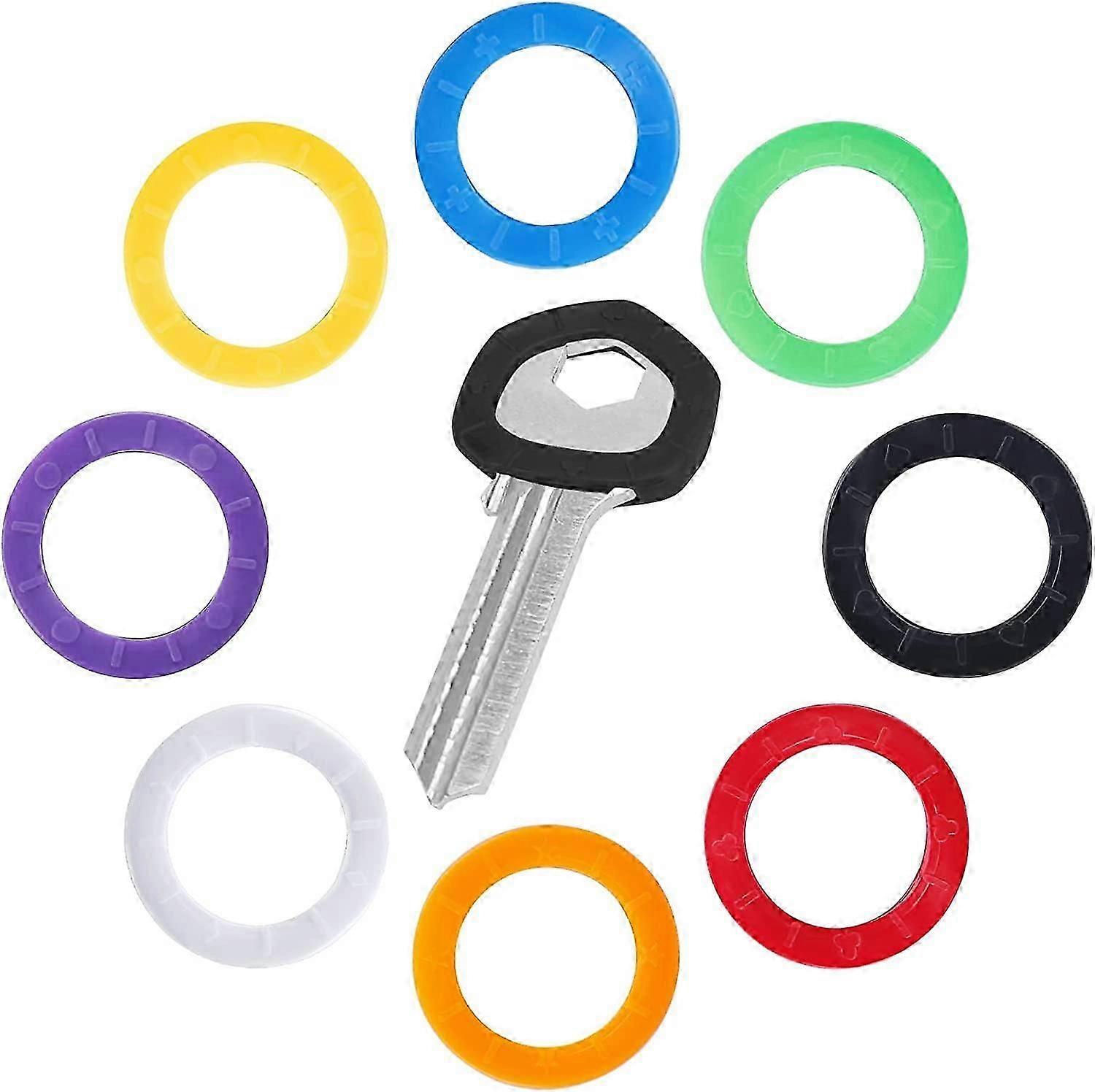 32 PCS 3.2 cm Large Key Caps Covers Key Identifiers for Large Thin Flat Key Heads8 Colorsstyle 2
