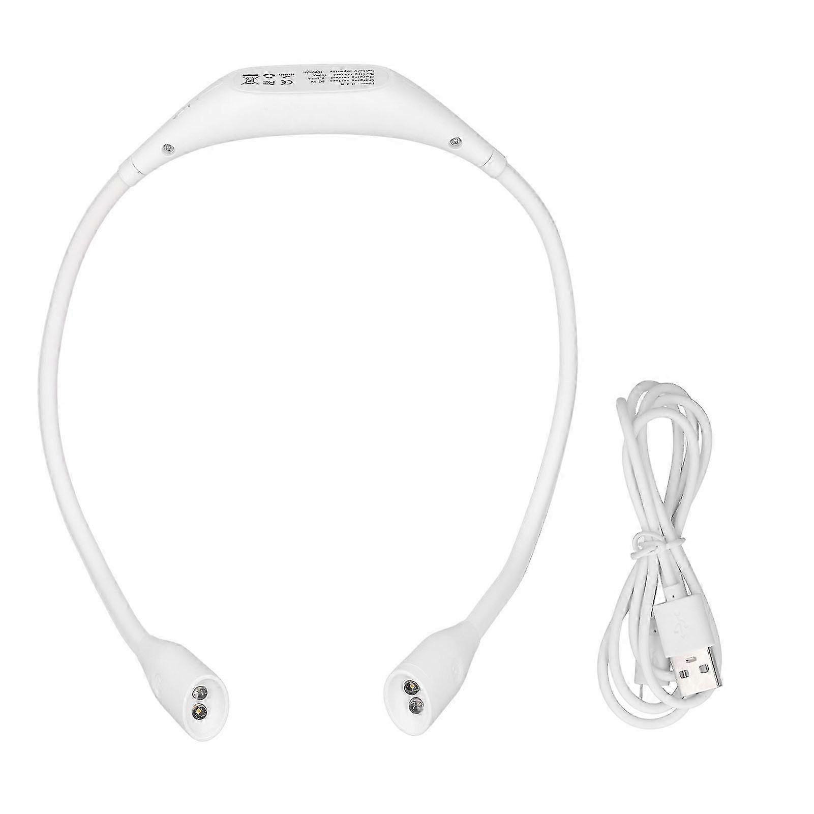 Adjustable 3-Level LED Neck Reading Light with 4 LEDs, 360-Degree Flexible Hose, 50000 Hours Lifespan, USB Rechargeable for Reading Activiti