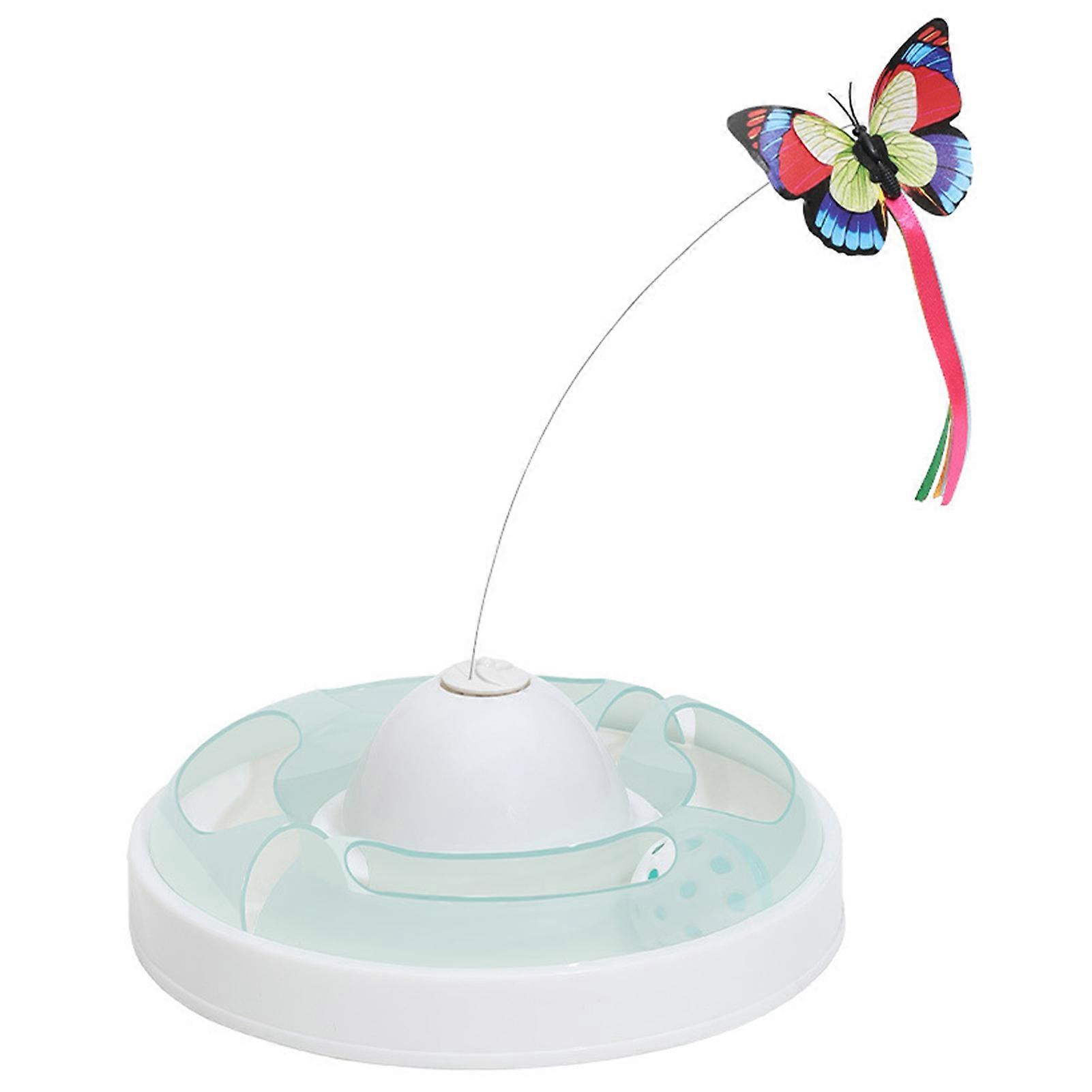 Smart Interactive Cat Toys Automatic Butterfly Flying Kitt Motion Activated Butterfly for Indoor Cats