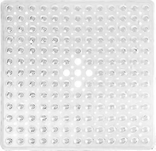 Non-Slip Shower Mat with Suction Cups, Safety Mildew Resistant Bath Mat with Drainage Holes - Navy Blue