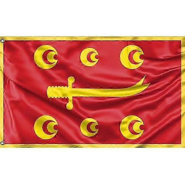 Drapeau Zulfikar de l’Empire ottoman, design unique, 3x5 pi / 90x150 cm 4x6 pi / 120x180 cm