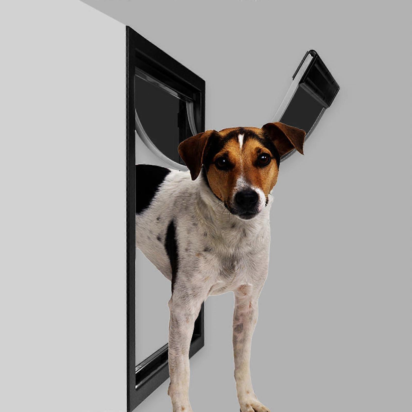 Extra Large Dog and Cat Door Durable Weatherproof Pet Flap for Medium to Large Dogs Easy DIY Assembly for Doors, Walls and Screens