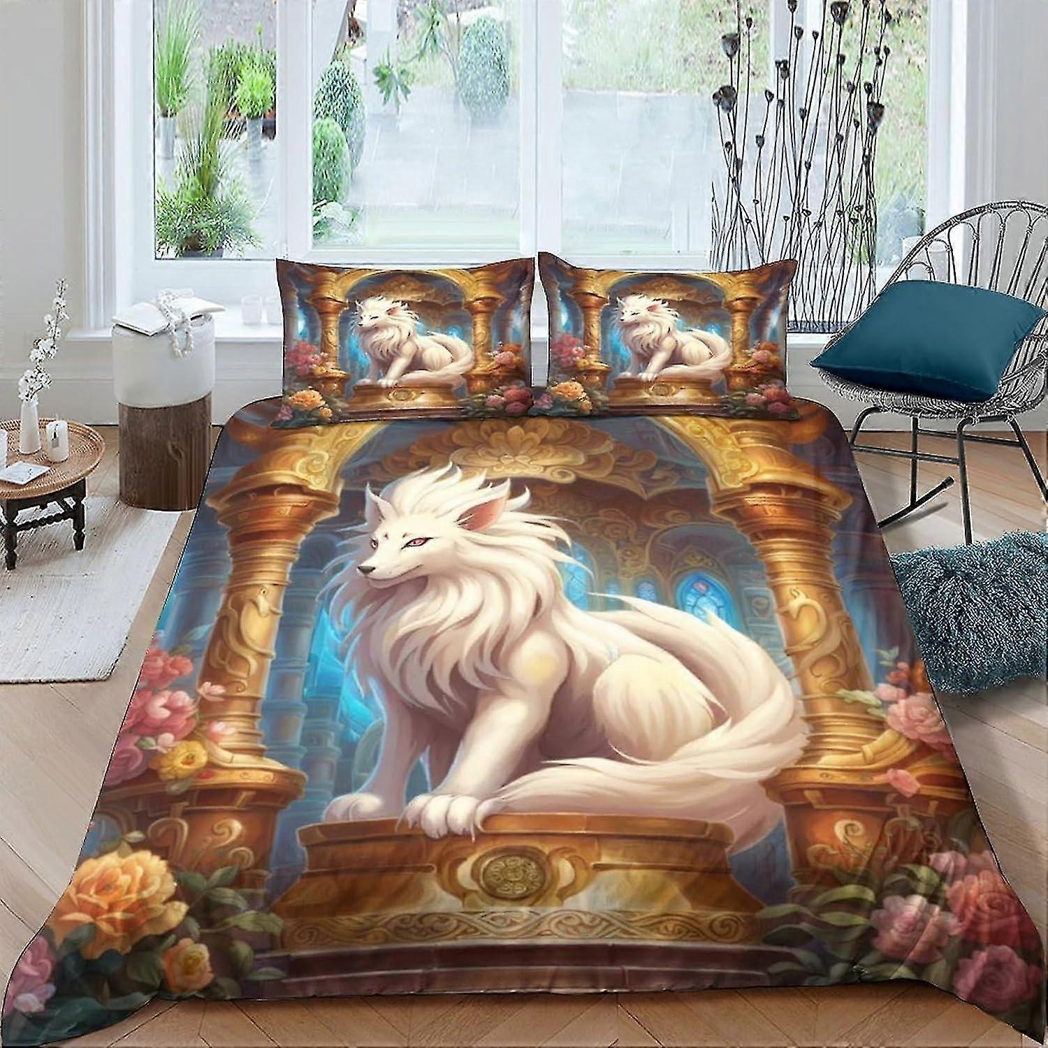 3D Duvet Cover Bedding Set with Pillowcase for Boys and Girls, Soft Microfiber Quilt Cover with Zipper Closure, 3 Piece Set
