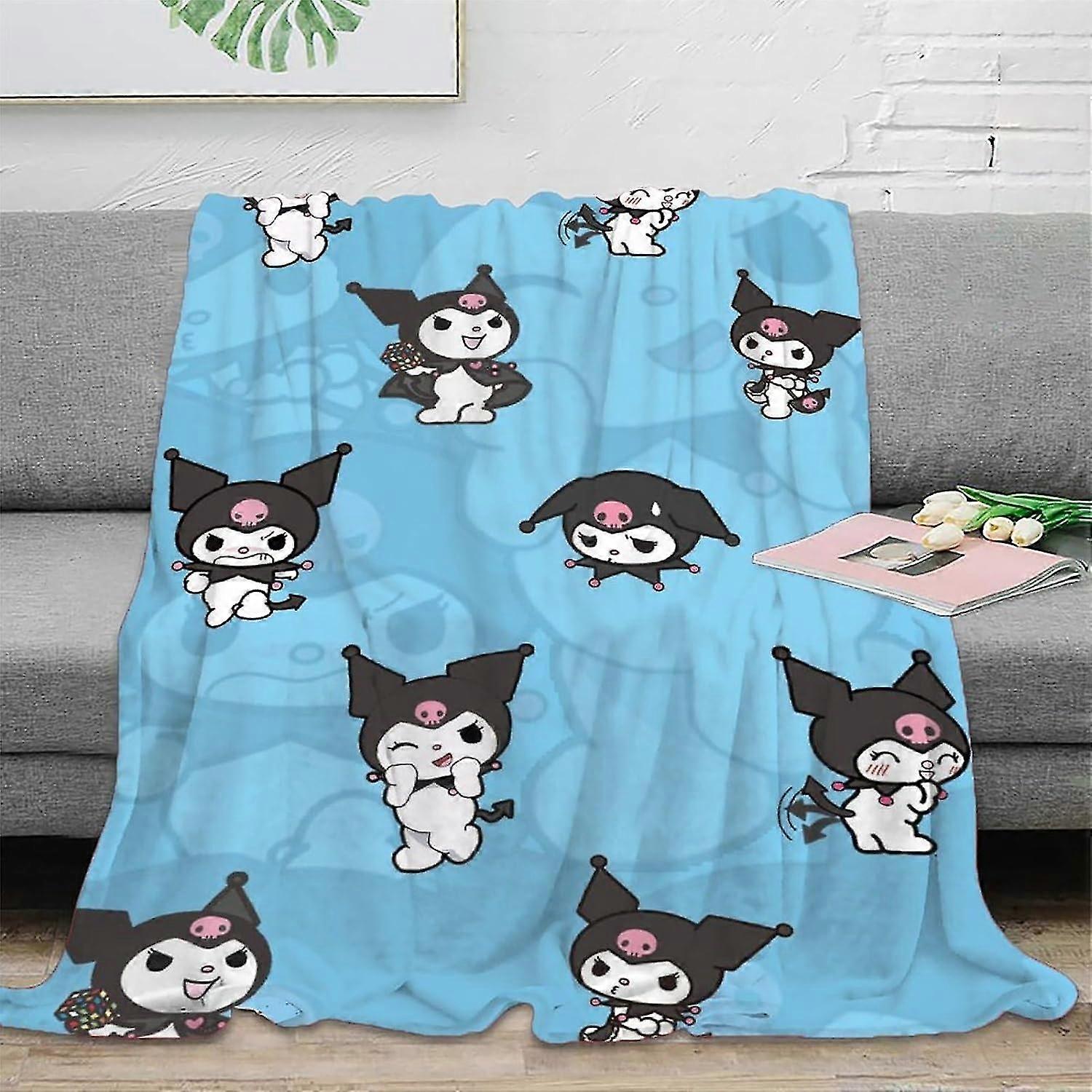 Flannel Throw Blanket with 3D Print, Lightweight Microfiber Plush Blanket for Comfort and Warmth