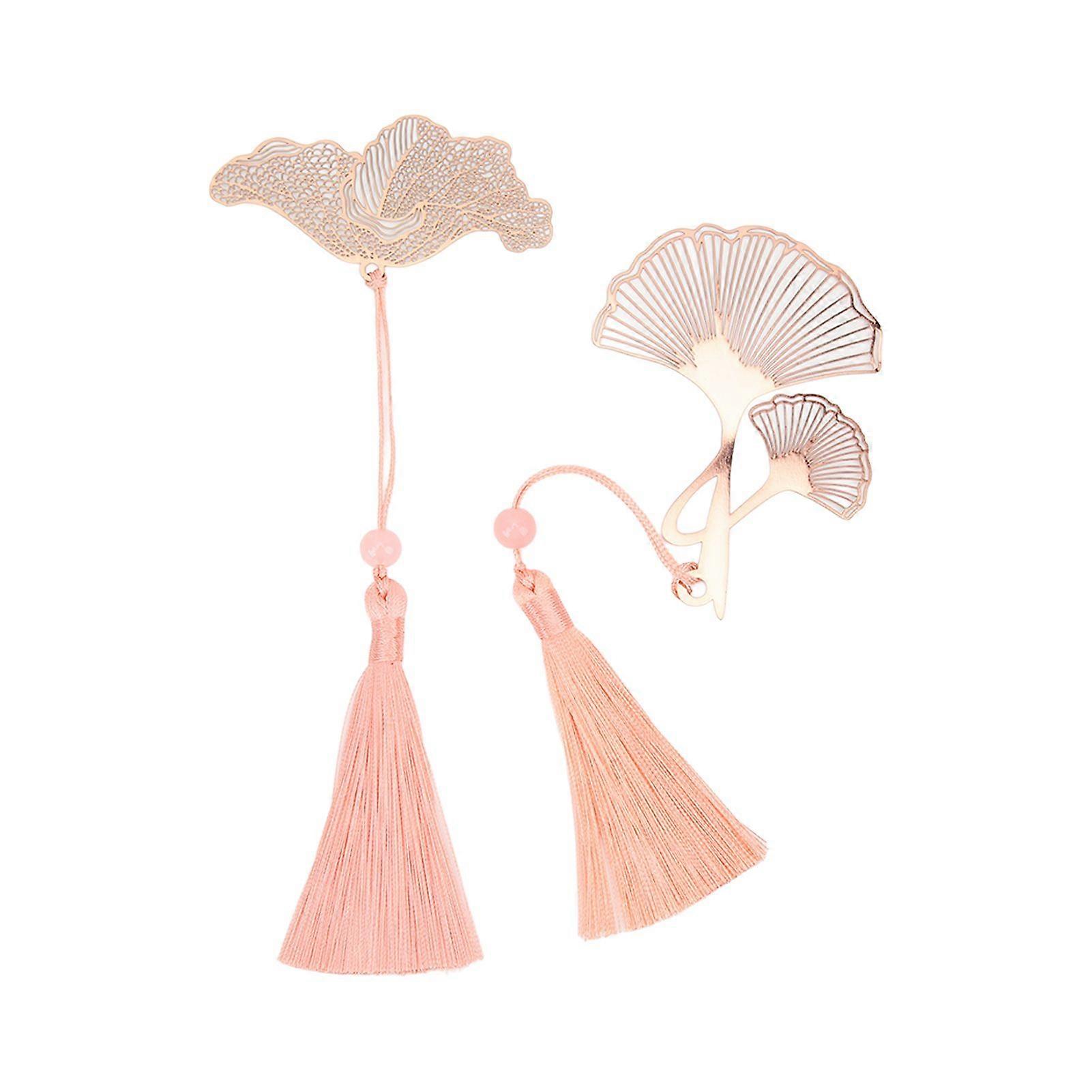 2025年最新モデル2pcsローズゴールド中空ブックマーク本愛好家ファインカービング