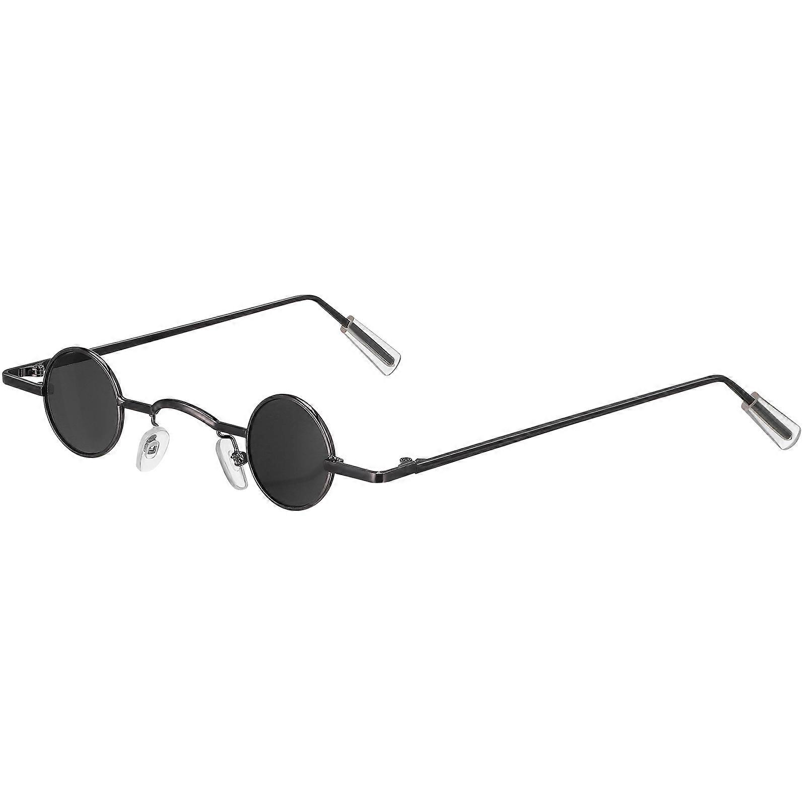 Retro Round Glasses Stylish Sunglasses Small Round Frame Eyewear For Party Accessory Beach Outdoor Activities 1Pcs