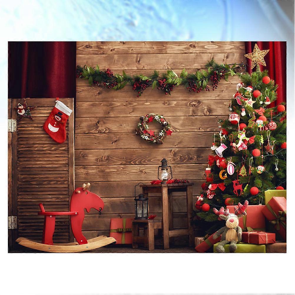 写真撮影の背景クリスマスお祝いの写真の背景5x3ft絵柄布素材家庭用1パック