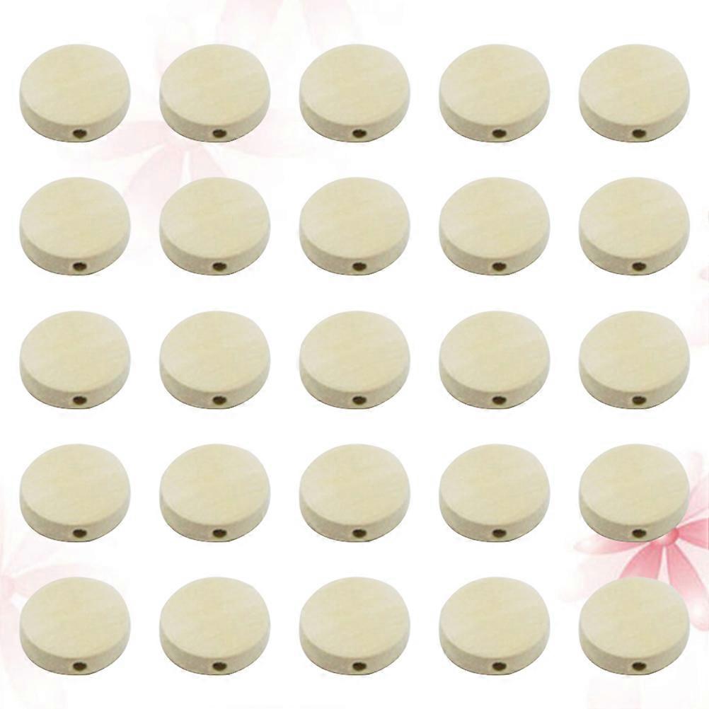 Round Flat Wood Circles Wooden Slices Diy Pendant Accessories Tiny Size Timber Material 50Pcs