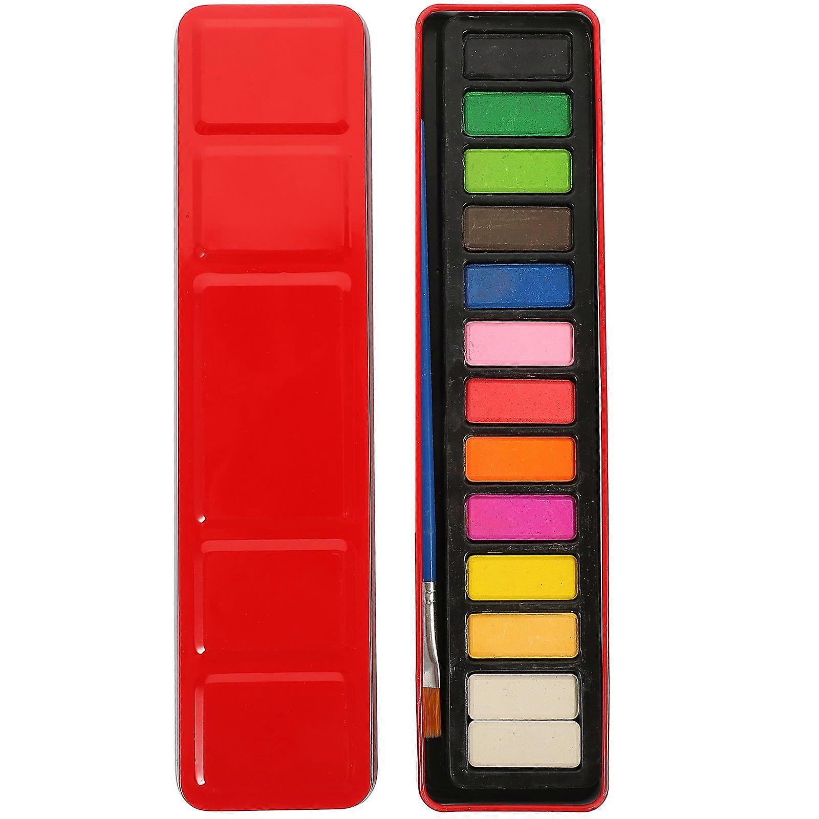 Watercolor Paint Set Solid Watercolor For Artists Assorted Colors Rectangular Box Painting 1Set