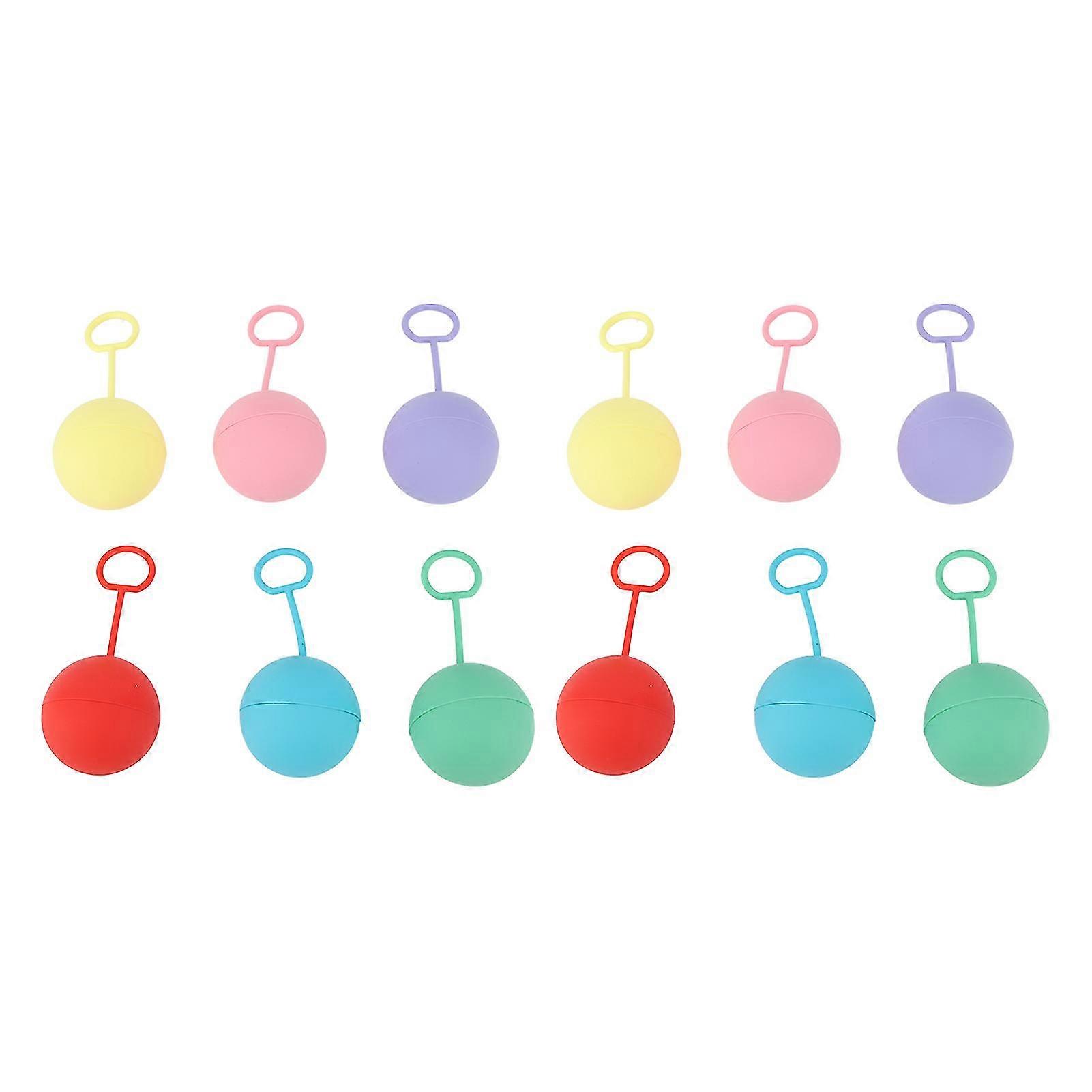 12PCS Reusable Silicone Water Splash Balloon Toys for Pool Party Beach Water Games with Carrying Ring