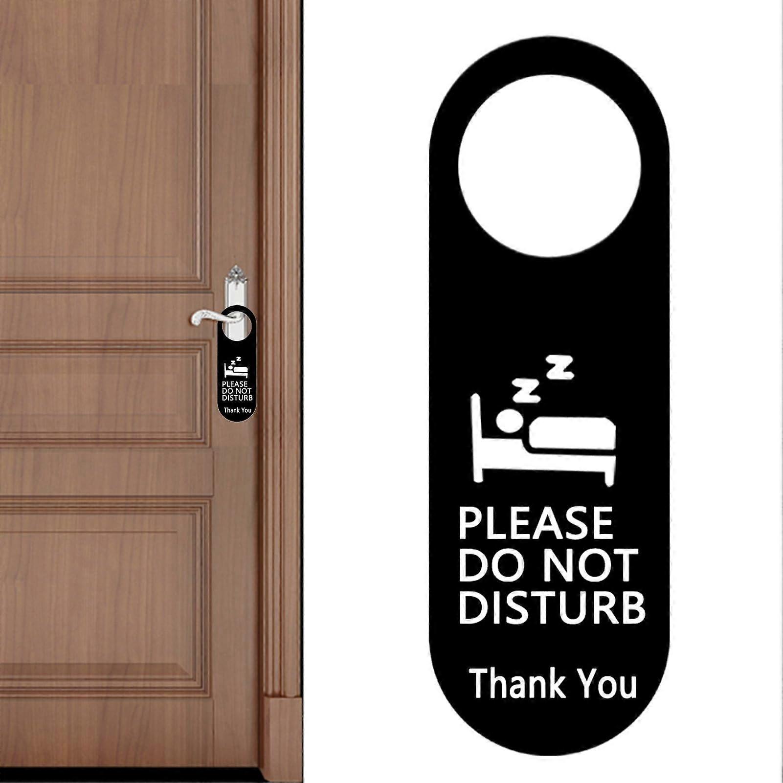 Do Not Disturb' Sign – Acrylic, DoubleSided Black