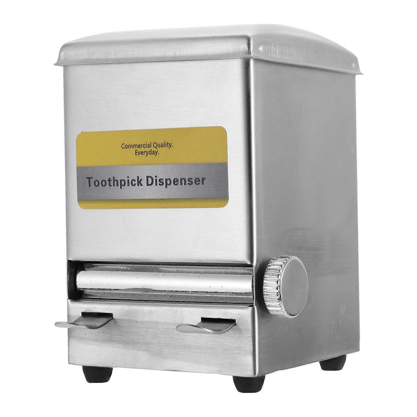 Stainless Steel Toothpick Storage Box Retro Style Home Use 10.5x7x7cm Easy to Use 1Set