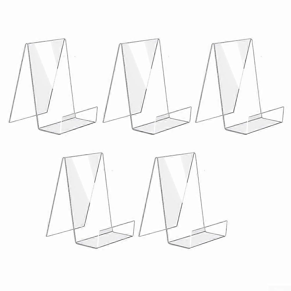 Transparent acrylic bookshelf, triangular structure, desk book stand, safe and stable