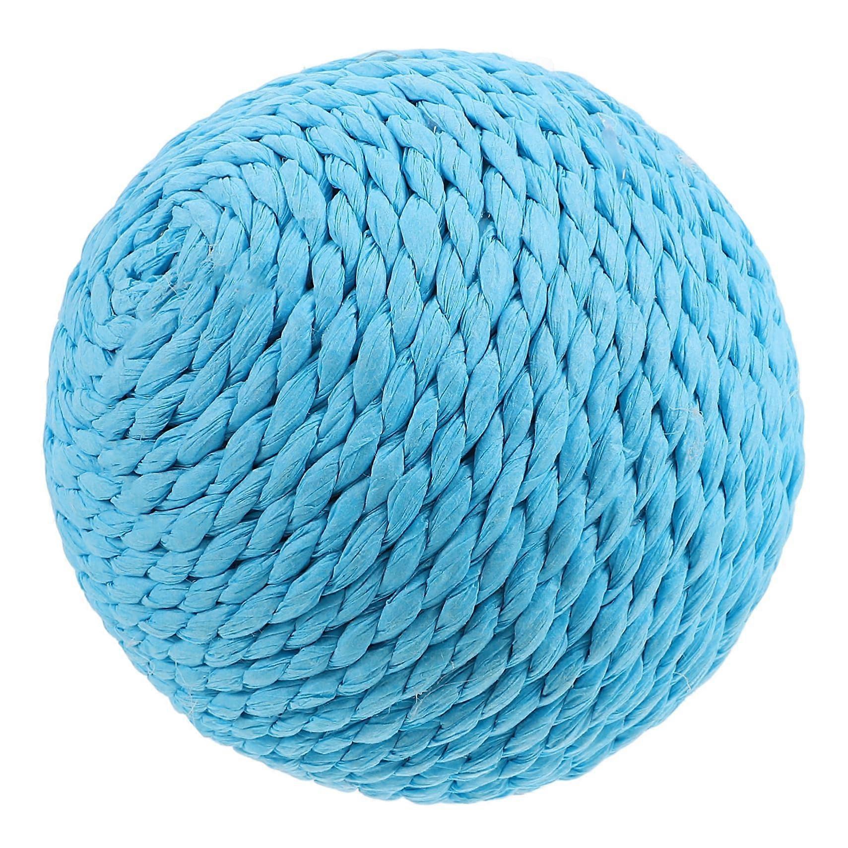 Paper rope cat ball toy Interactive indoor chew toy for cats and kittens Encourages biting and play Relieves boredom for active cats