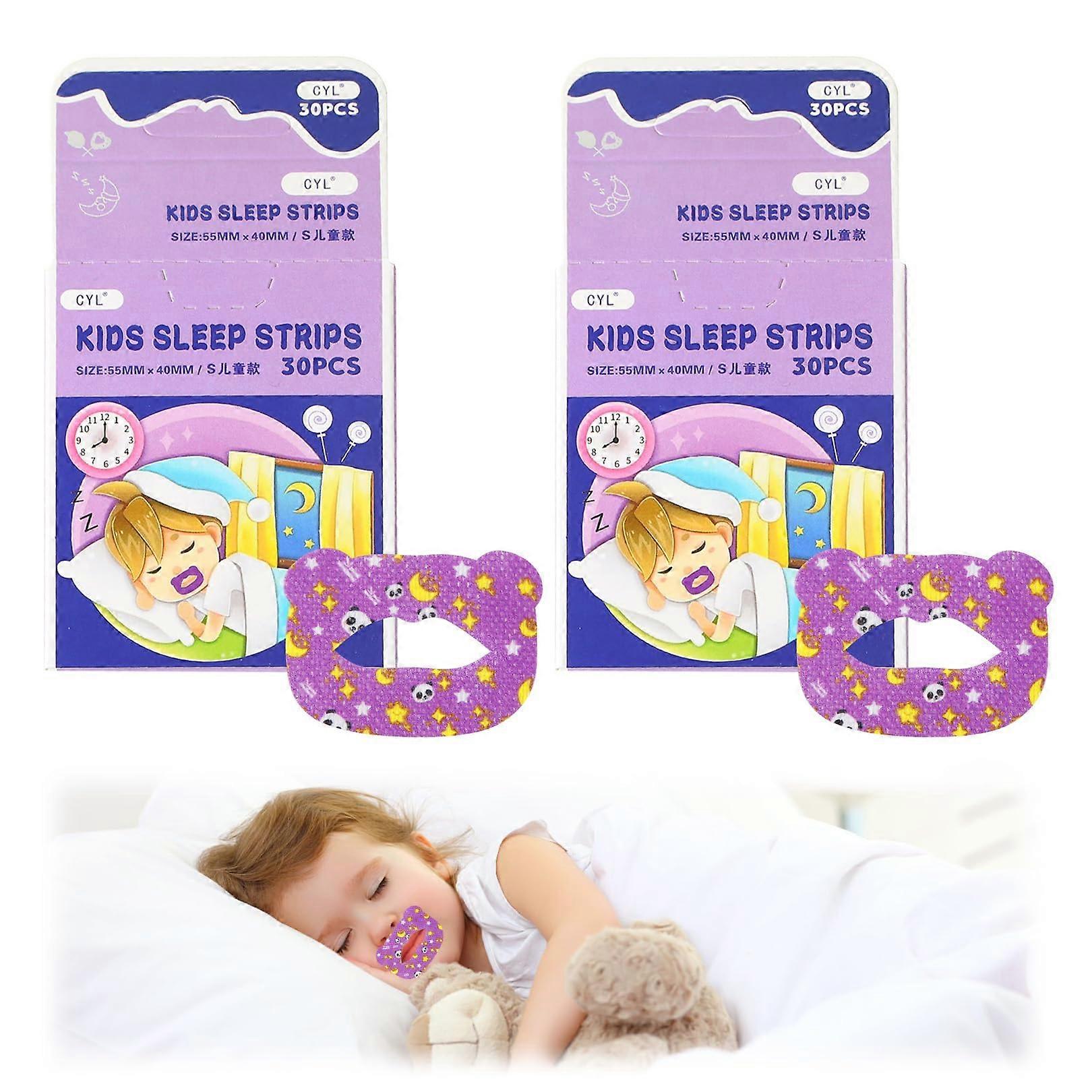 60片装睡眠口贴,止鼾助眠口贴,防打鼾改善睡眠,止鼾口贴,鼻呼吸口带,睡眠口贴助眠
