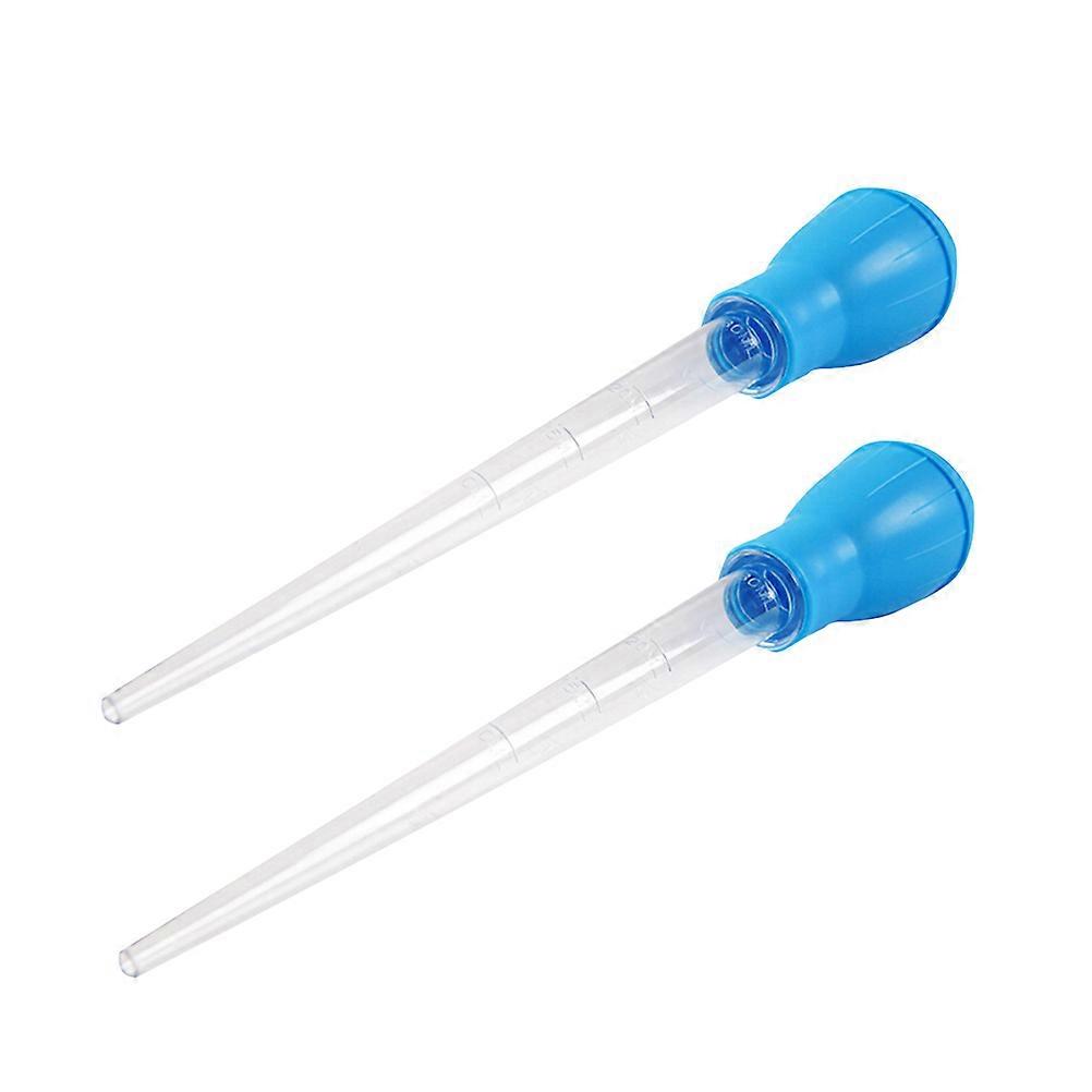 Aquarium Maintenance Tools Waste Removal Pipette Material Blue 28x3x3cm 30ml 2Pcs