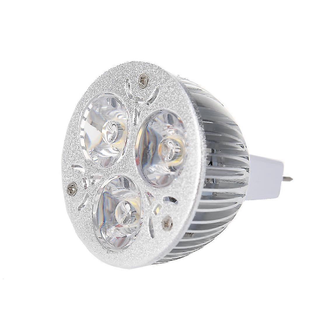 Lâmpada de holofote 3W 12-24V MR16 branca quente com 3 LEDs apenas