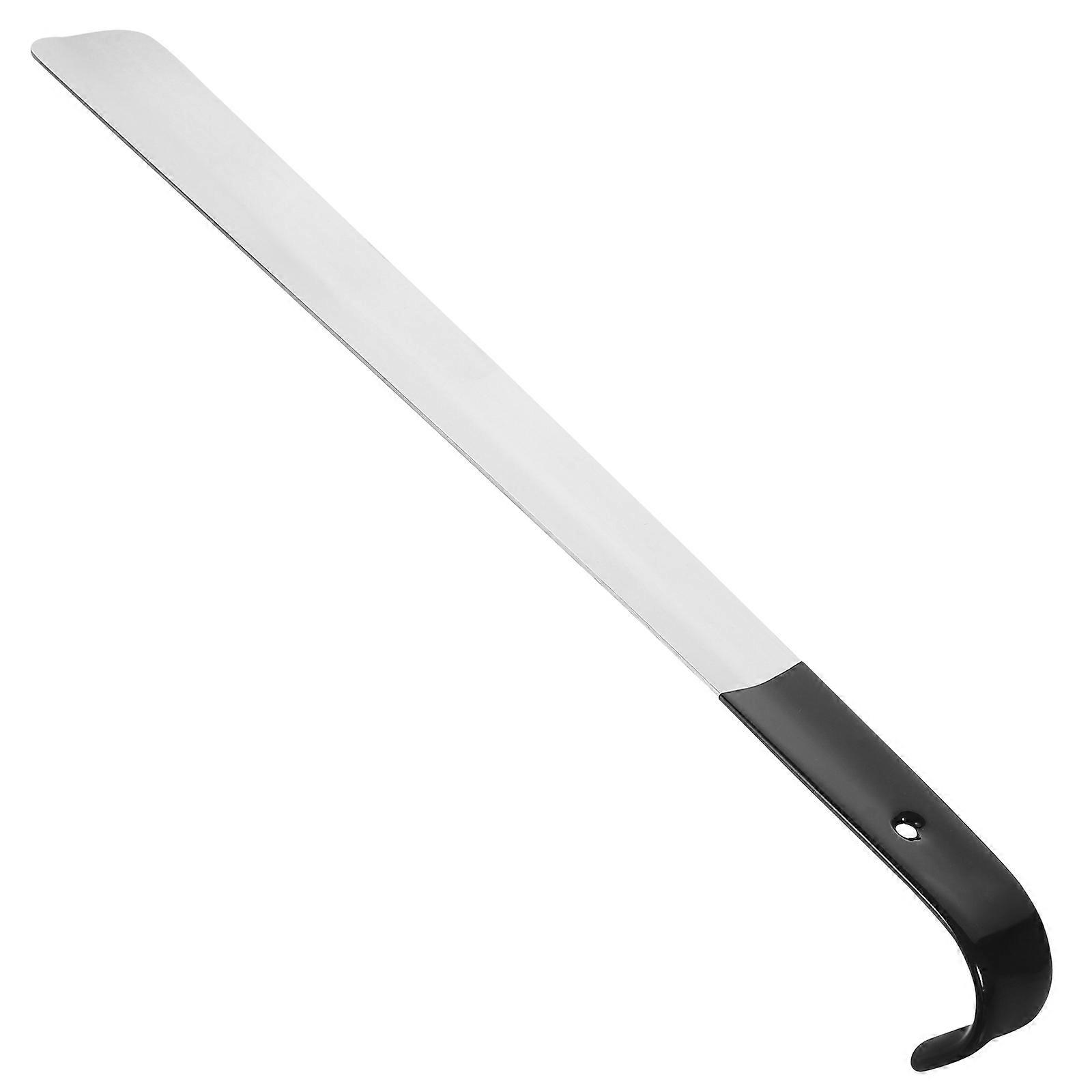 Here's a polished product description based on your title:
**Portable Stainless Steel Shoe Horn with Soft Grip Handle – Durable Long Handle