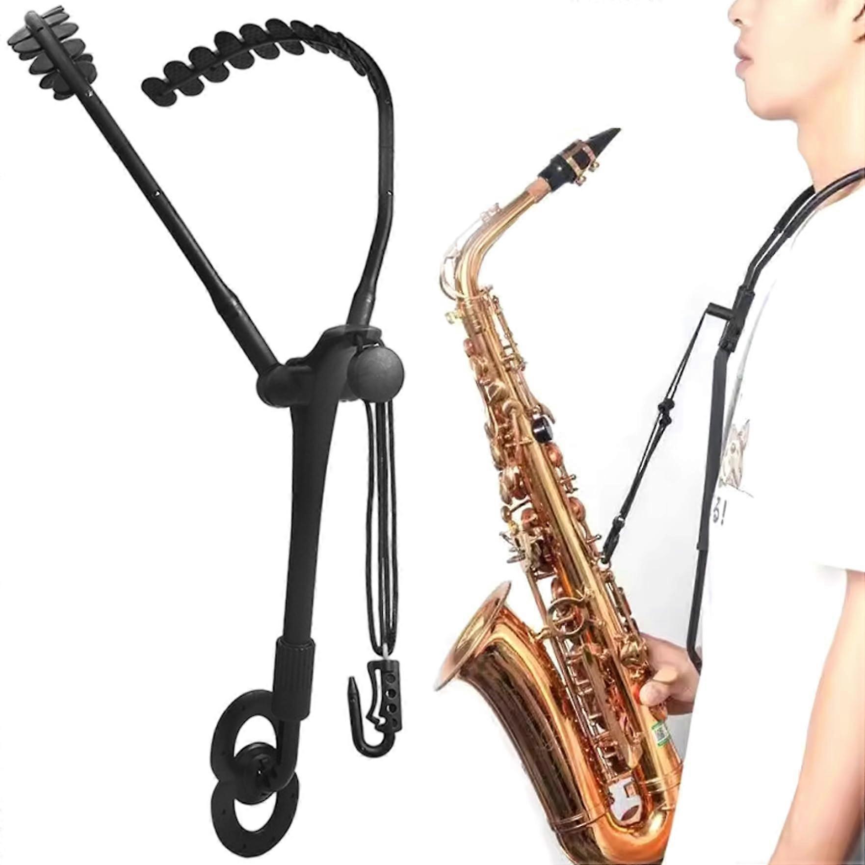 Tenor Saxophone Neck Strap Leather With Rotating Hooks For Alto And Tenor, Adjustable