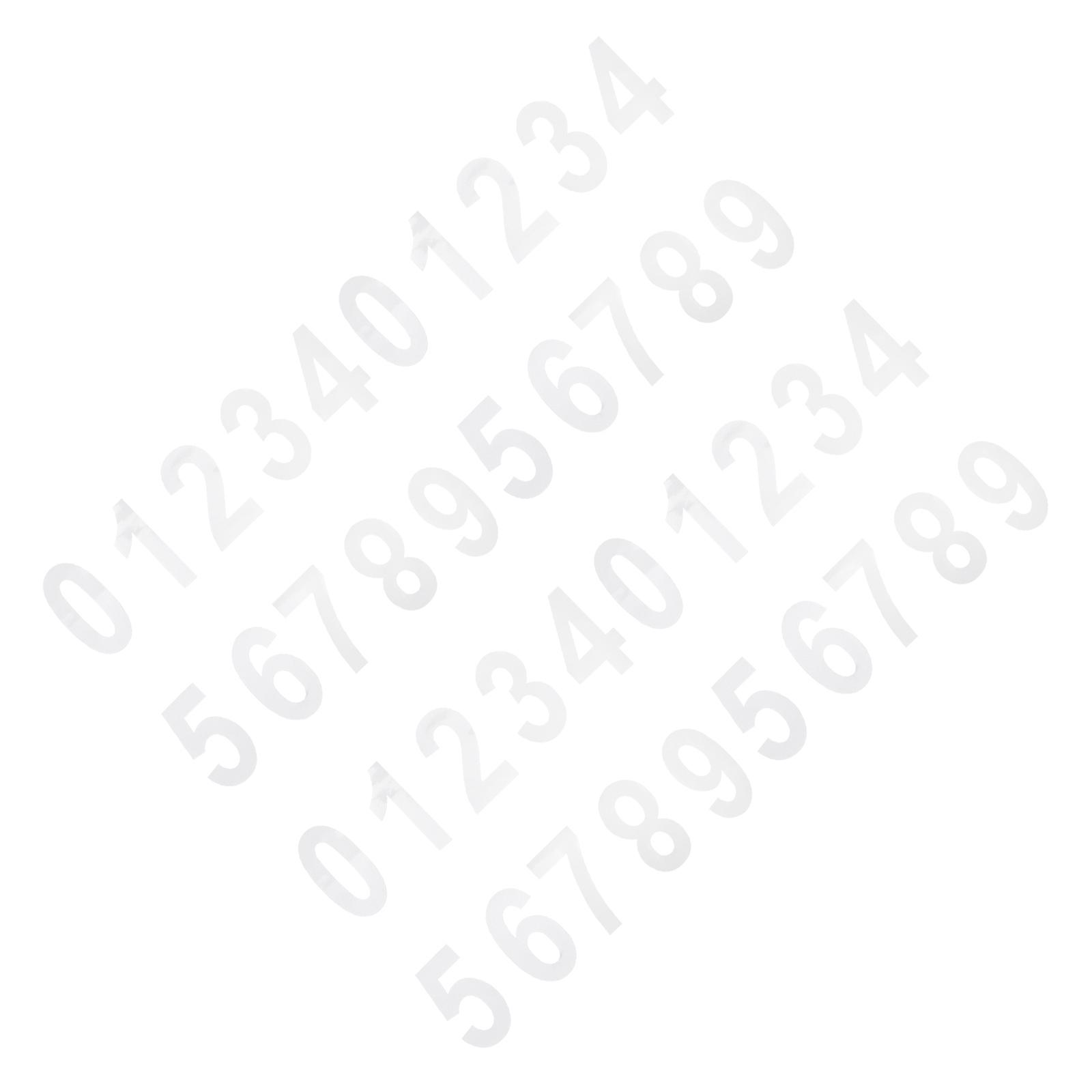 Reflective Mailbox Number Stickers Durable Address Sign Decals for Bins, Doors, and Home Use (4 Sets)