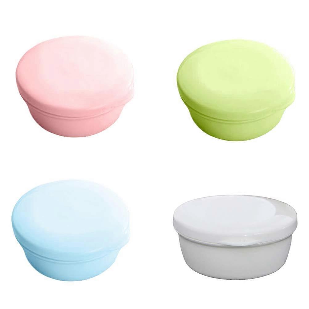 Portable Double Drain Plastic Soap Holder for Travel with Leak Proof Design and Removable Draining Layer Green 3.5x2.5x4.5 inches