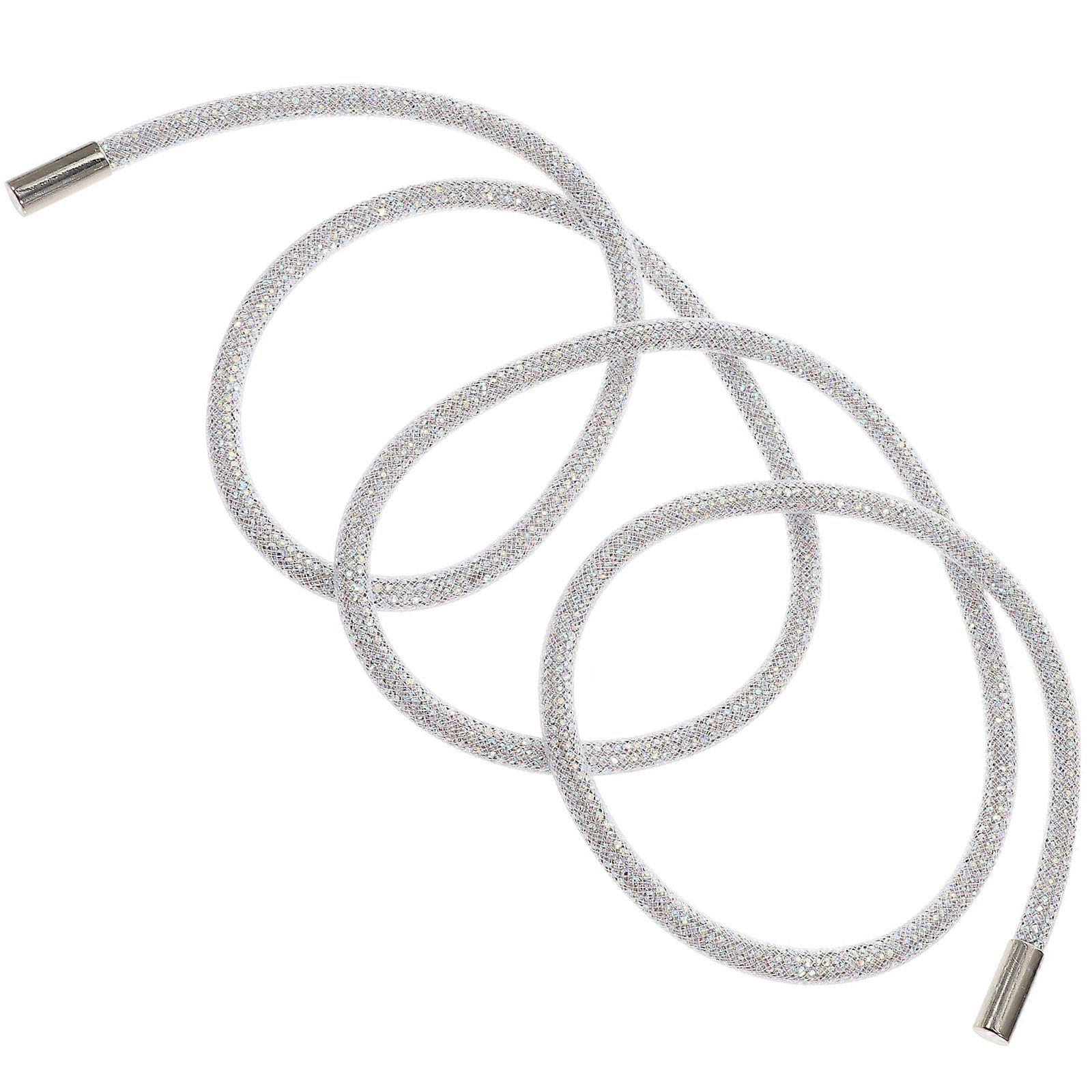 Rhinestone Hoodie String with Unique for Decor Silver Alloy Material