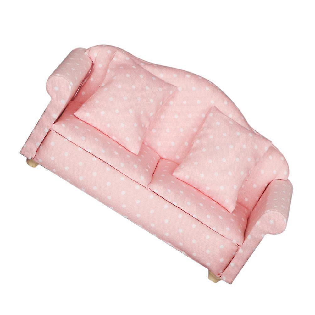 Mini Couch For Room Miniature Indoor Furniture Models Miniature Sofa Ornament Household Companion Design 1Pcs