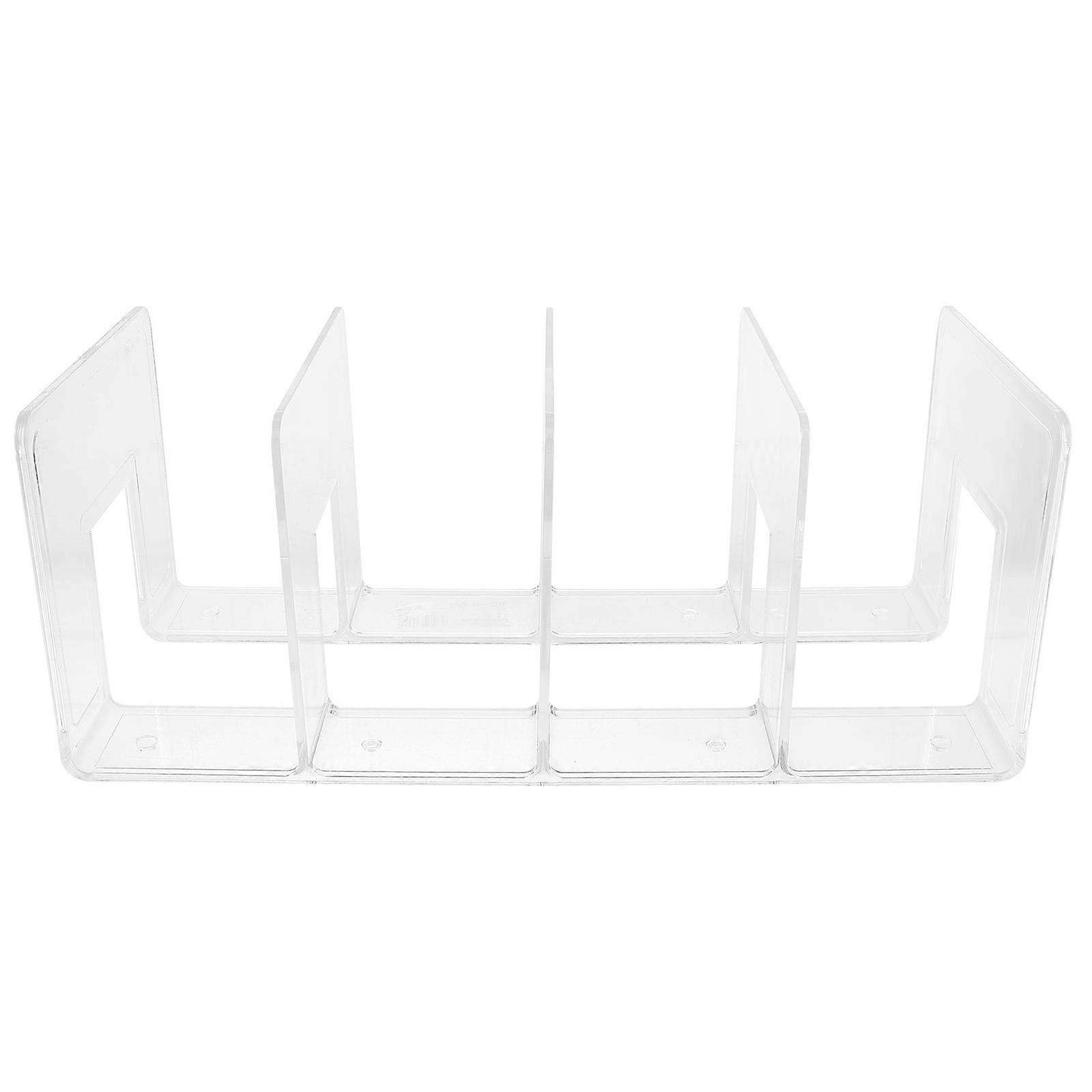 Multi use Desktop Bookend Simple Style Book Shelf Acrylic Tabletop Book Stand Office Supply