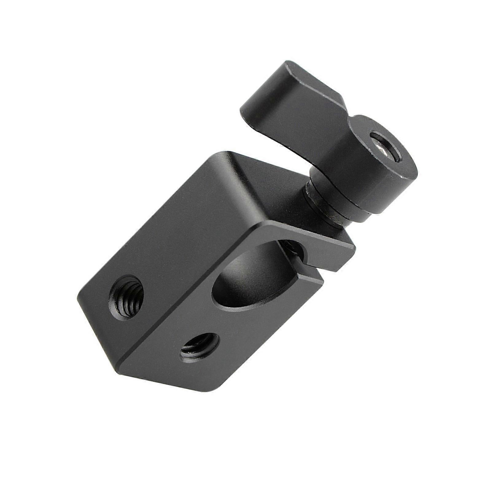 15mm Single Rod Clamp Adapter With Adjustable Screw 1/4inch Threaded Holes For Camera Accessories 15mm Rail System Multicolor