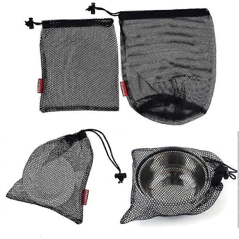 Versatile Nylon Mesh Drawstring Bag for Outdoor Gear and Kitchenware