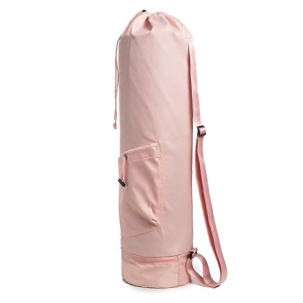 Efficient yoga mat carrying bag with adjustable strap, waterproof for easy maintenance, pink