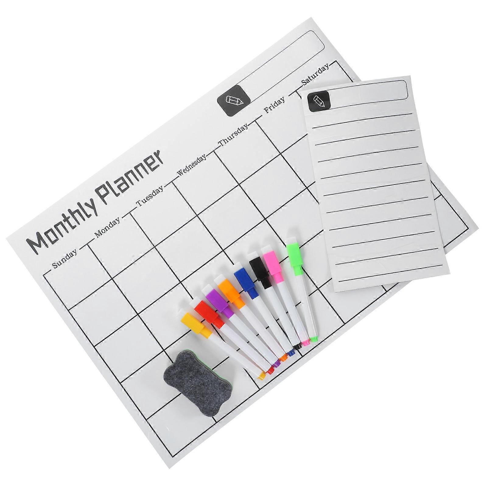 Dry Erase Magnetic Board Family Communication White 42X29.7CM Magnetic Planning 1 Set