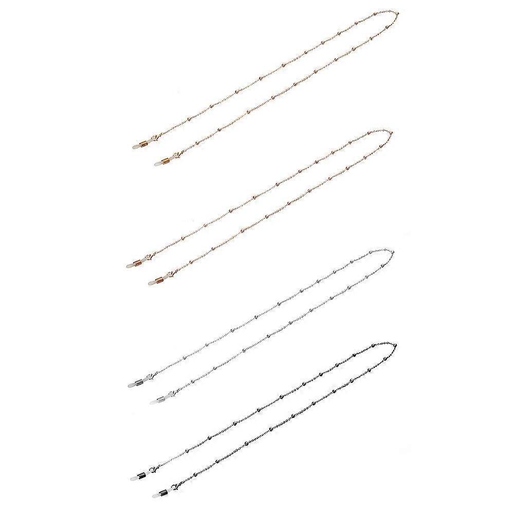 Eyewear Accessories Chain Style Anti-slip Glasses Hanging Strap Golden 4Pcs