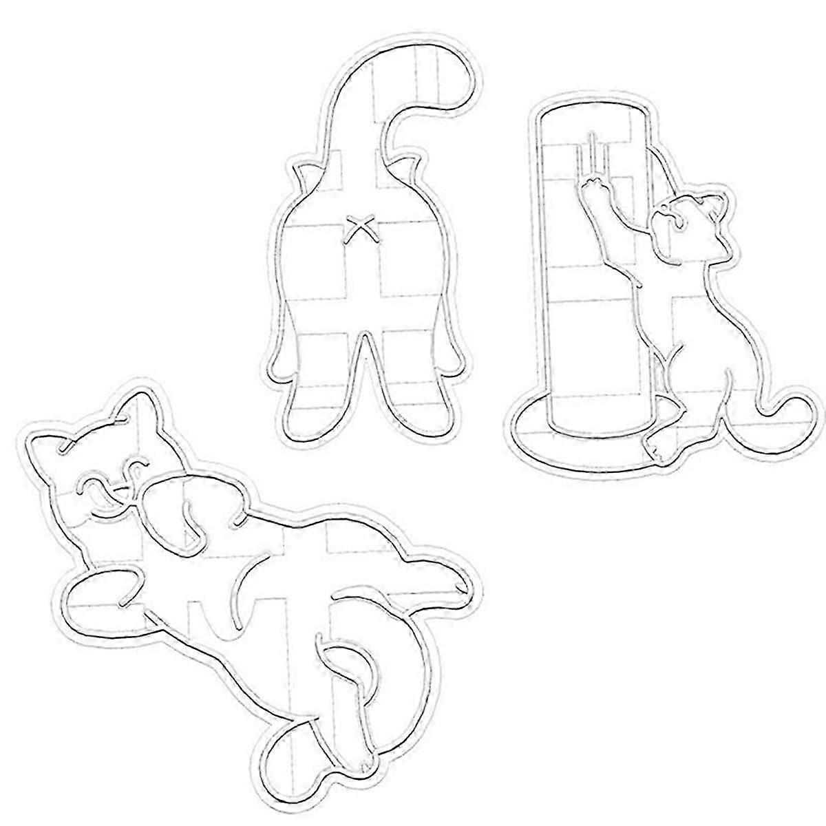 Plastic Cat Cookie Cutters Kitty Butt Shape DIY Biscuit Cookie Mold Stamp Bakeware DIY Biscuit Hand