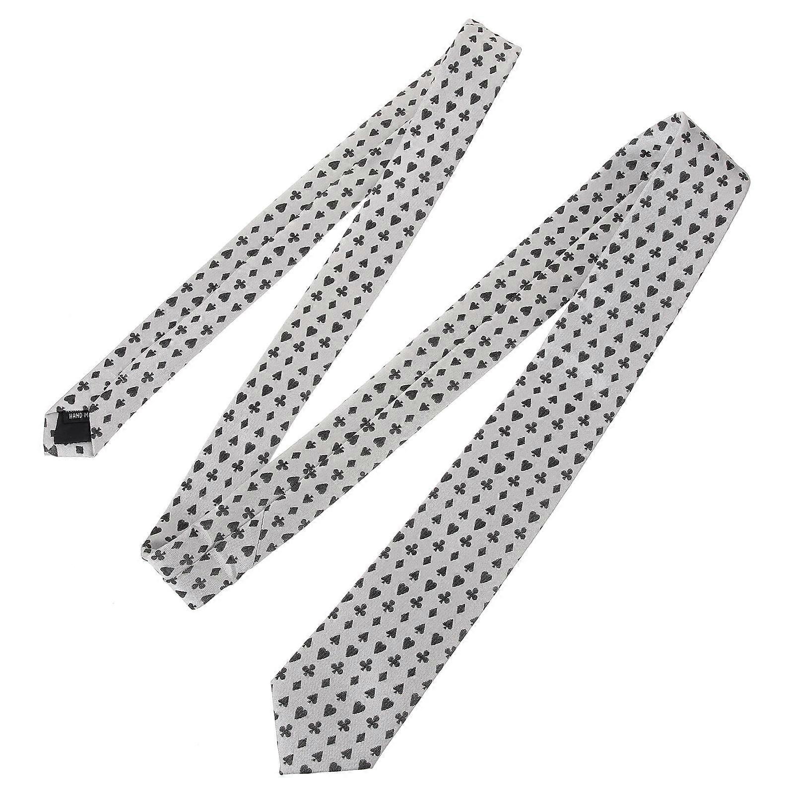 Polyester Silk Poker Necktie for Men with Unique Fashionable Design and Decorative Effect Assorted Color