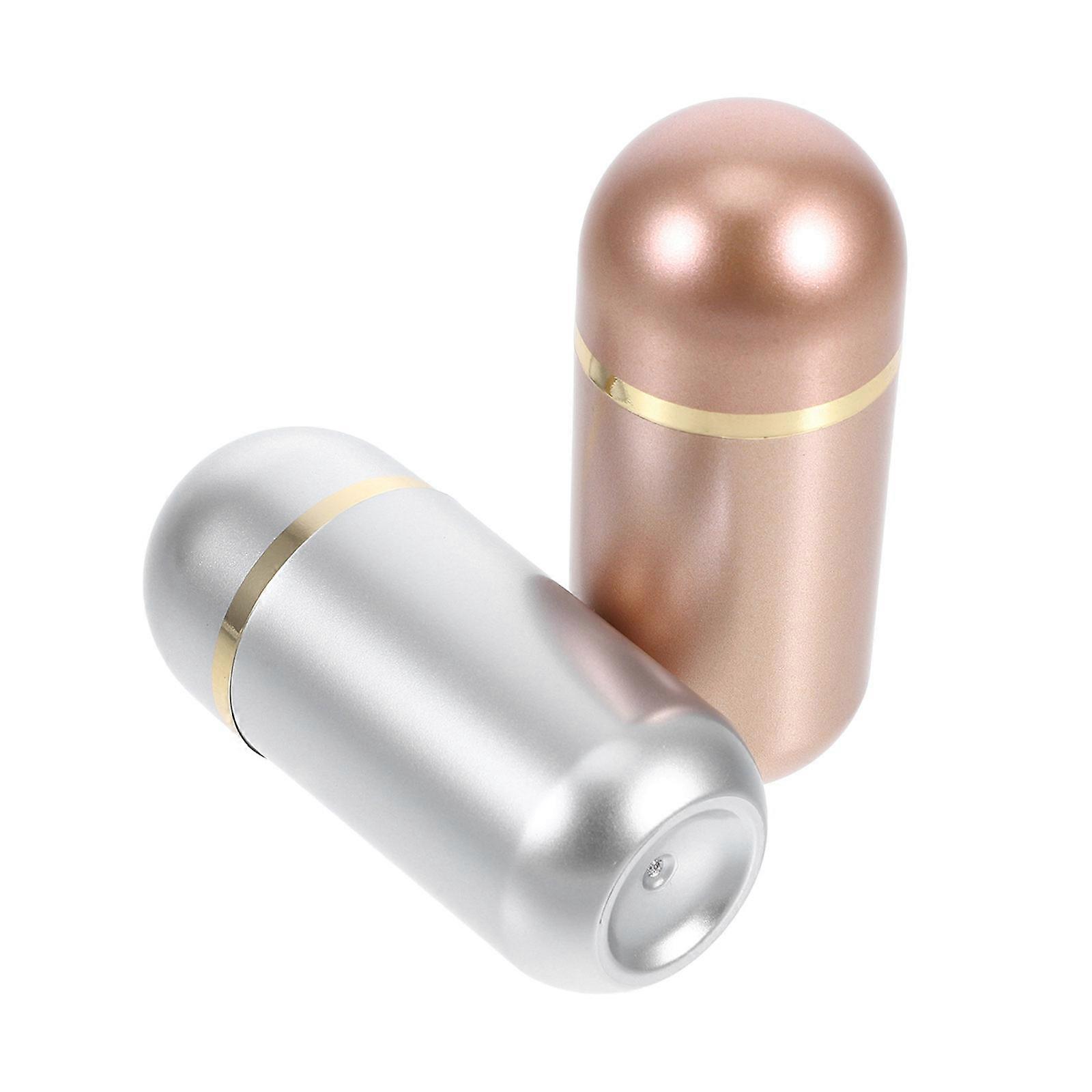 2pcs Small Pill Containers for Purse 10ml Travel Pill Bottles Portable Medicine Organizers Cute Pill Cases for Supplements and Medications