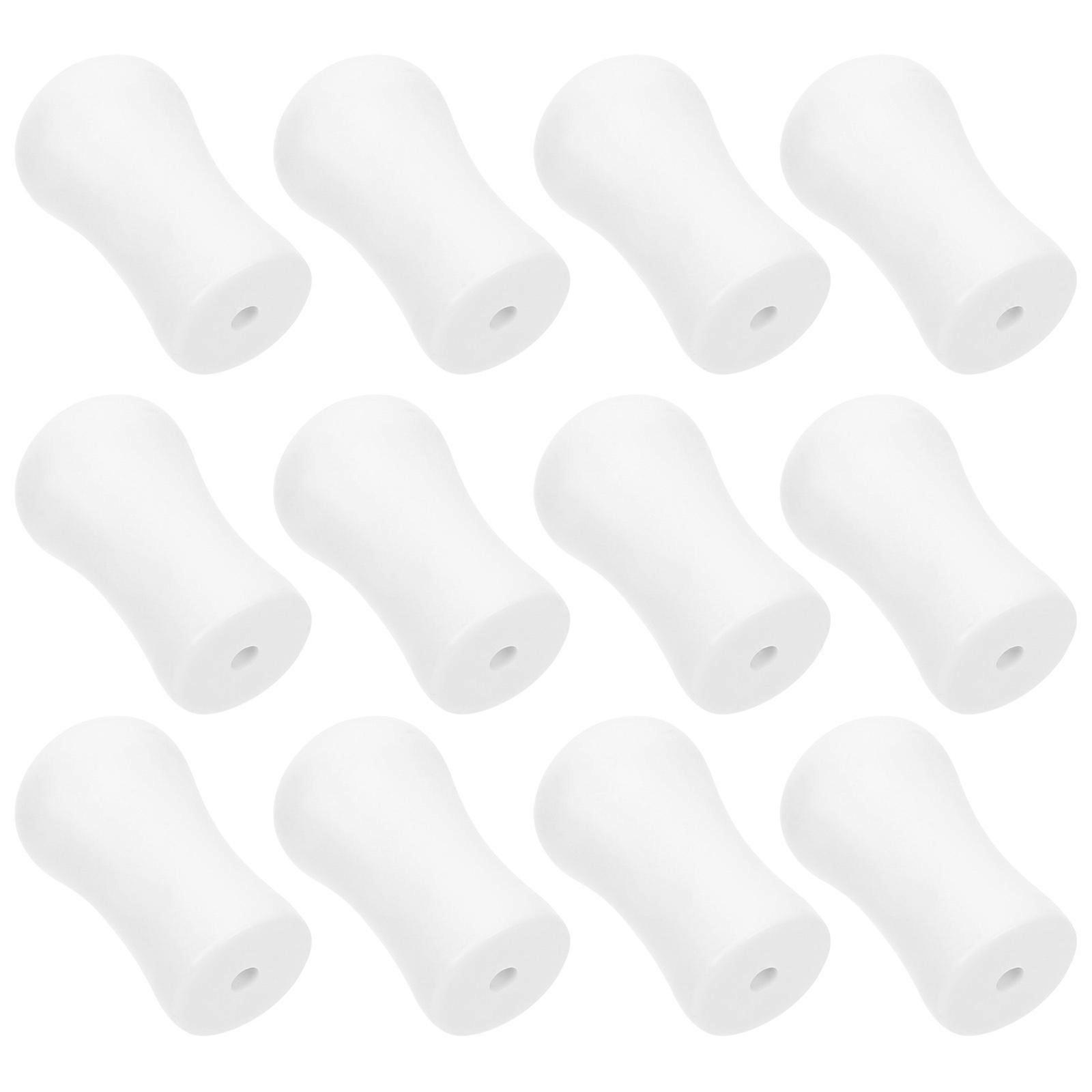 Shade Pulls 16Pcs Round Cord Knobs Replacement For Blinds And Curtains Sturdy White Plastic Design