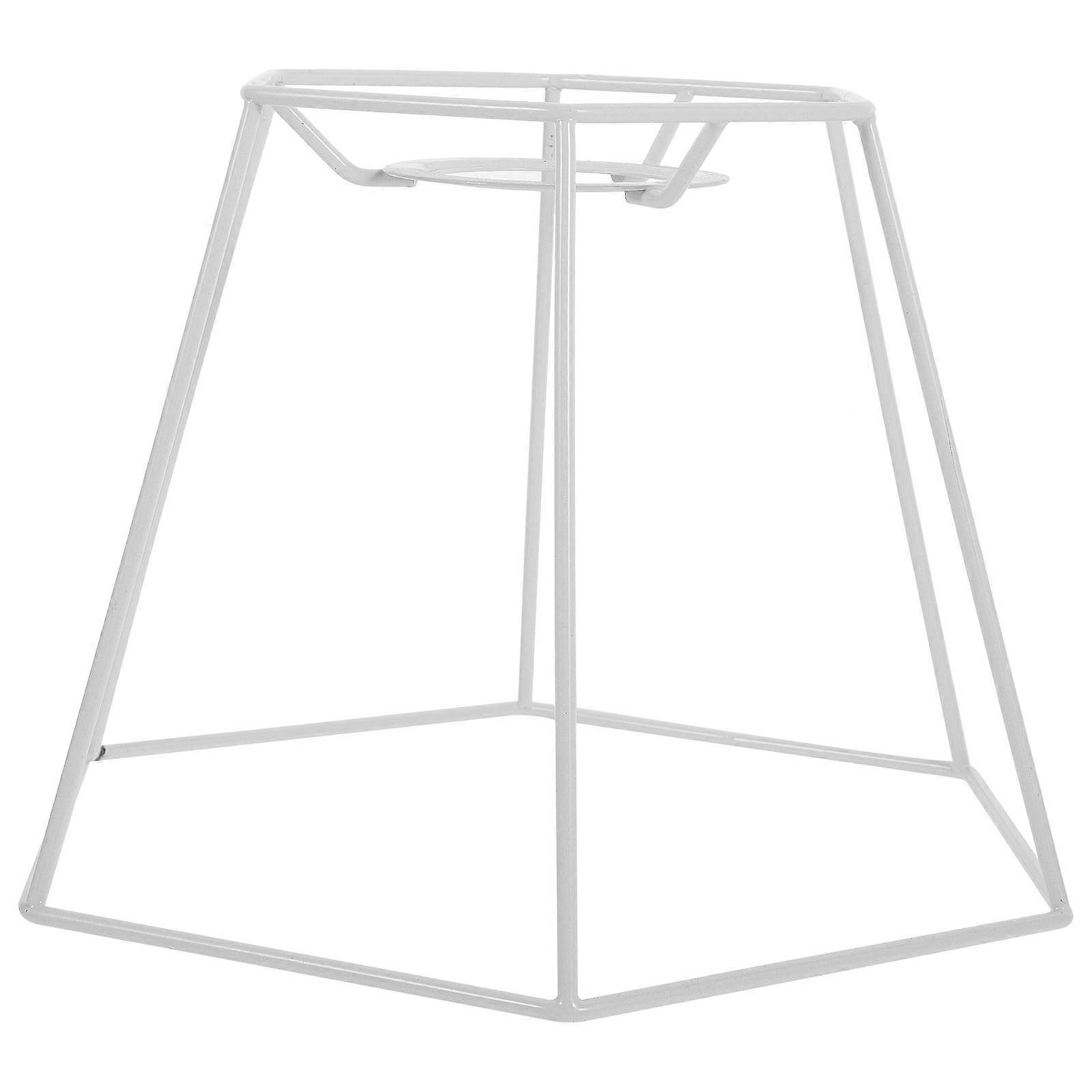 White Metal Lampshade Frame for Pendant and Desk Lamps DIY Light Guard 1 Piece