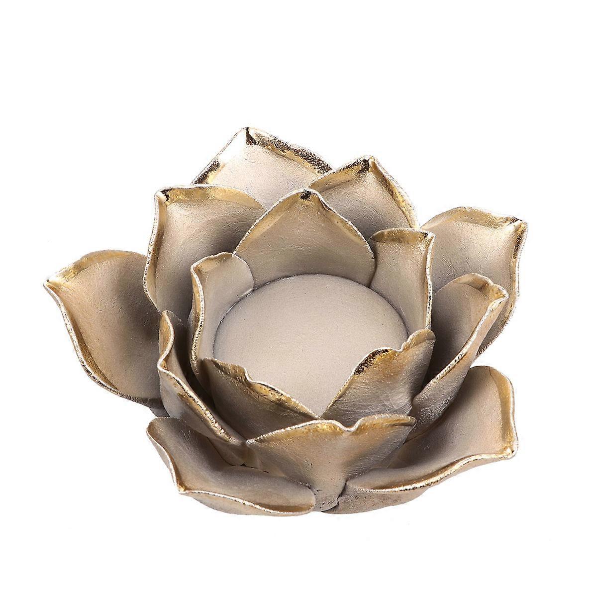 Golden Iron Tealight Candle Holder for Decoration with Structure and 1pc