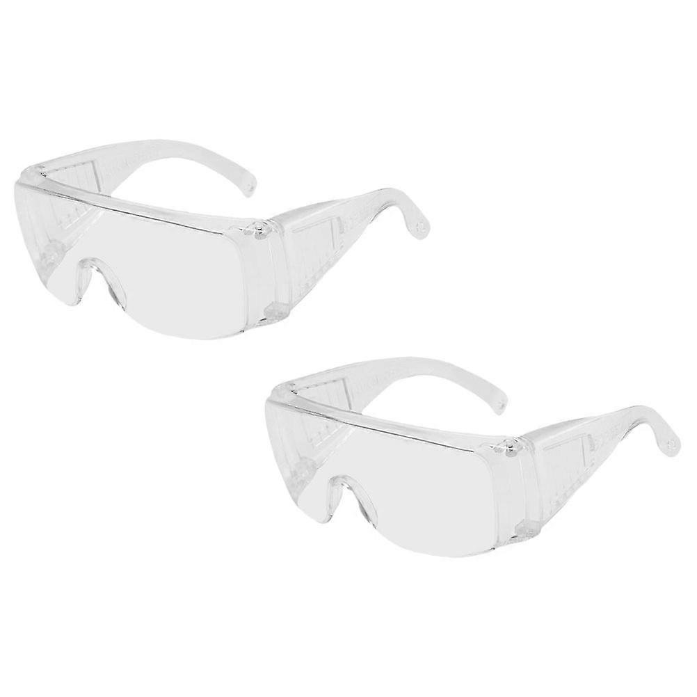 Transparent Protective Glasses for Outdoor Use Stylish Comfortable Eye Protection PC Material 2 Pairs