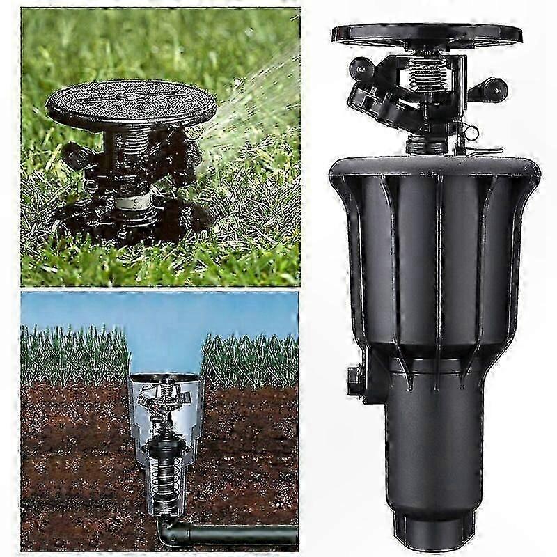 Adjustable Pop-Up Sprinkler Head with Built-In Nozzle for Garden and Lawn Irrigation System 1/2/3/4 Inch Auto Rotation Spray