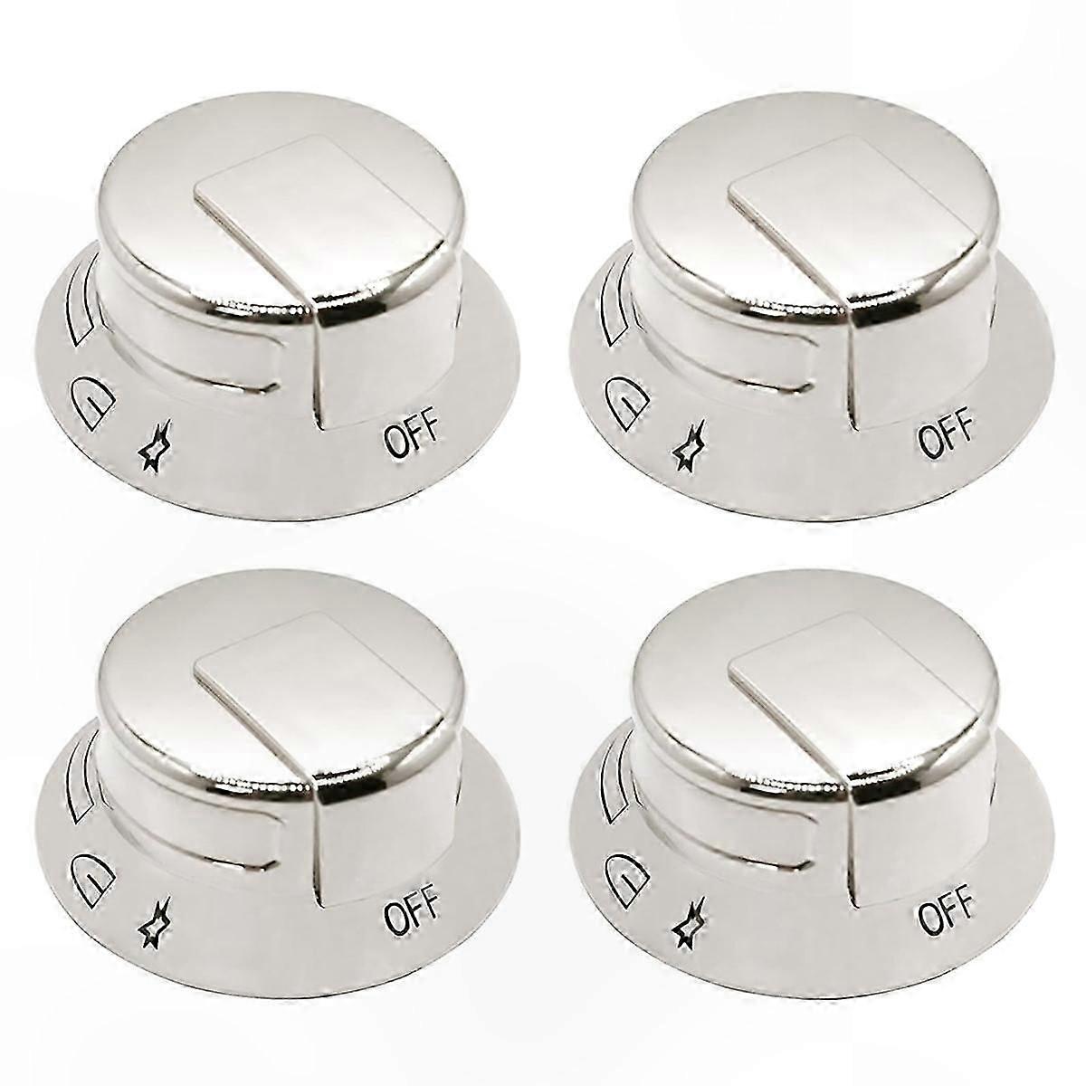4-Pack Stove Burner Knobs for Cooktop Replacement Use