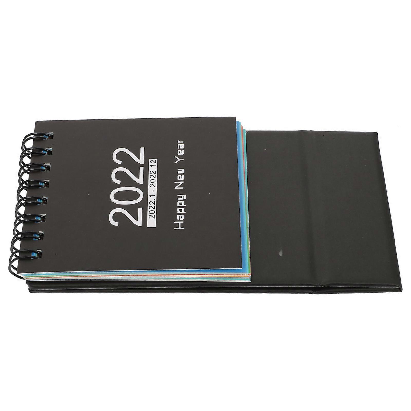 Diary Calendar 1Pcs Creative Desktop Agenda Planner For Daily Use Office Work In Black Color With Fresh Concise Design
