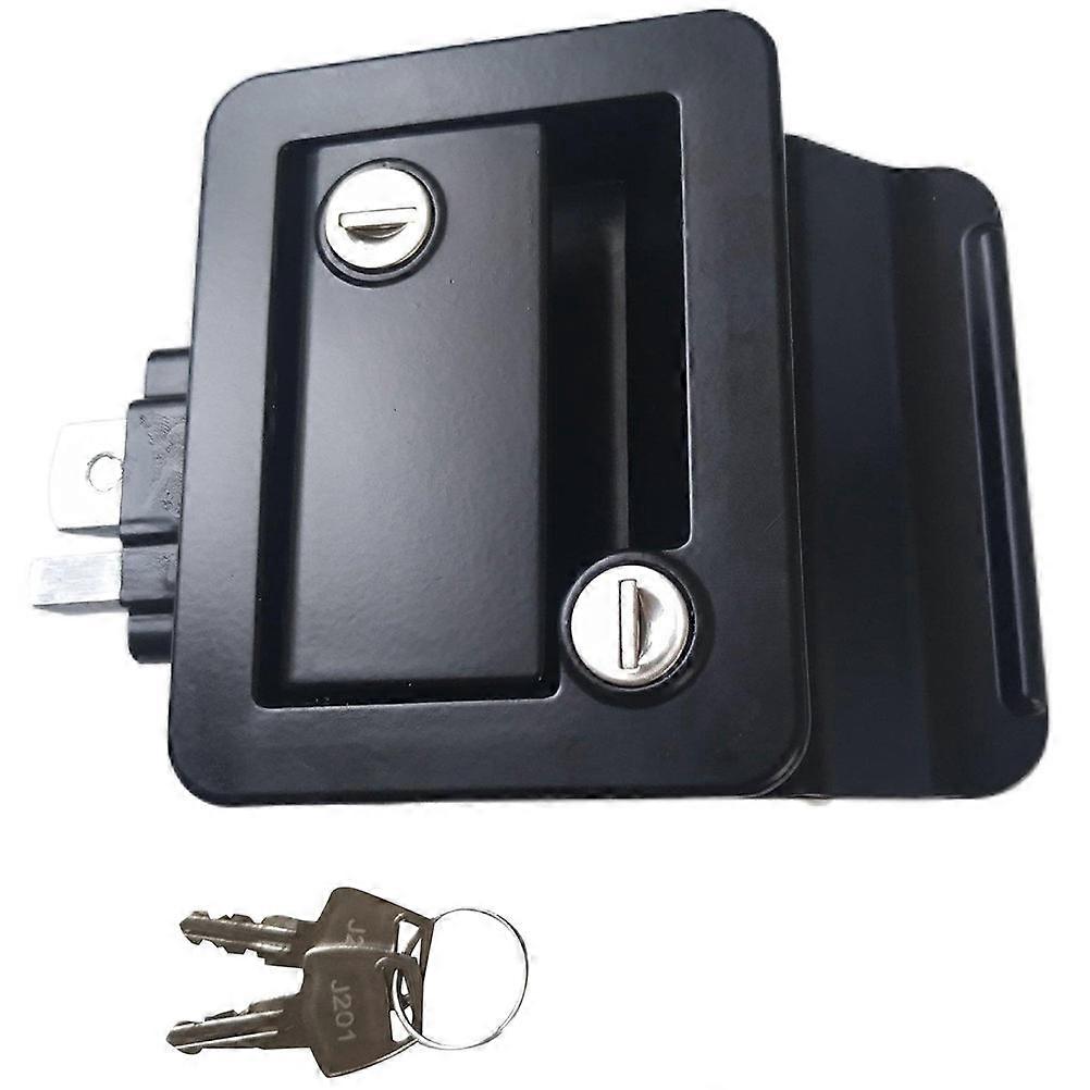 Travel Trailer Door Lock 1 Set Designed For RV Users Features Outdoor Durability With Mechanical Rectangular Shape