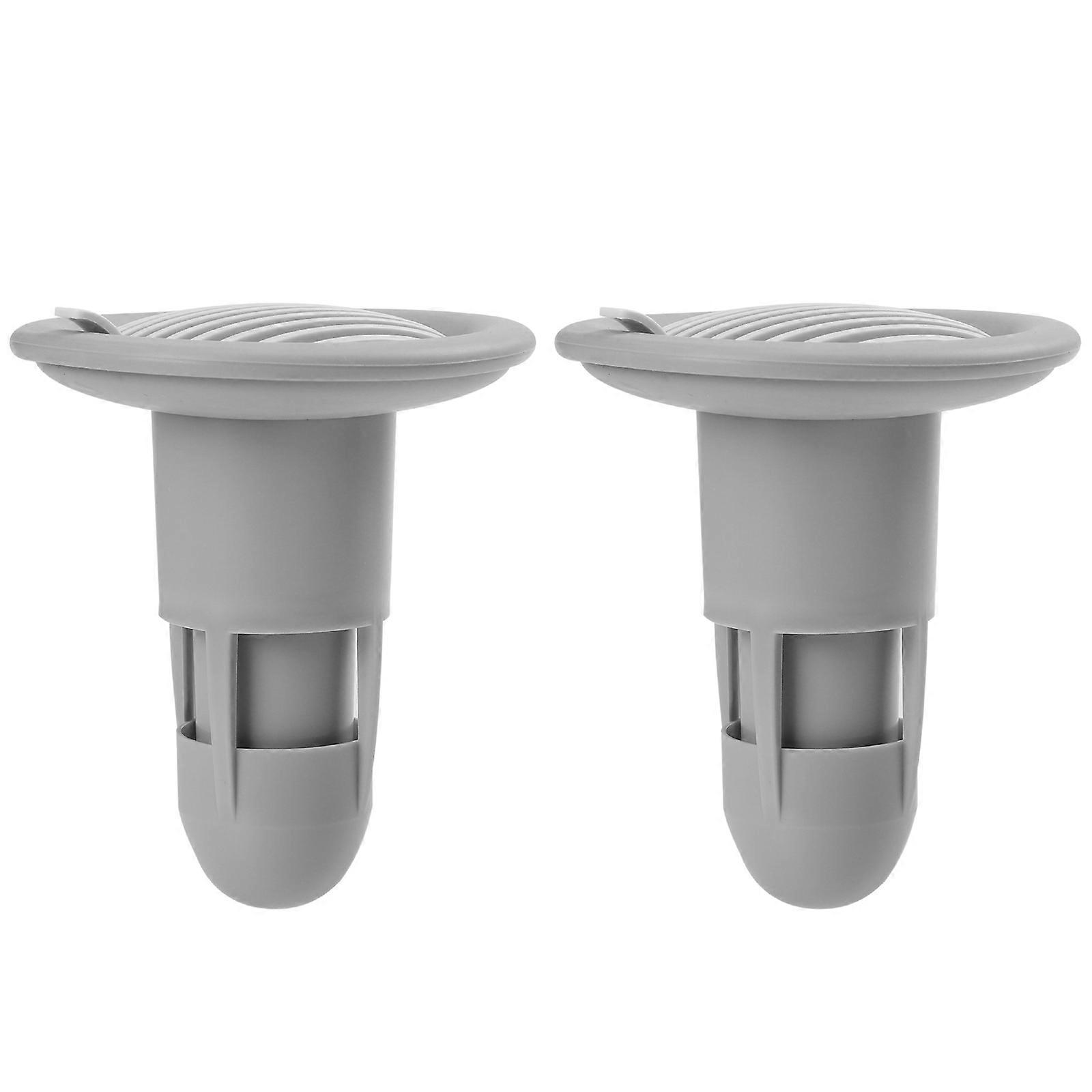 2Set Sewer Outlet Silicone Drain Cover For Toilet Prevent Clogging Light Grey Drainage Solution